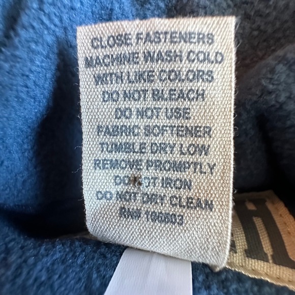 Duluth Trading Co. Men's  L Tall Blue Shoreman's Fleece Gridlock Vest Full Zip - Picture 9 of 11